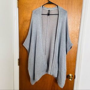 Marla Wynn 1X Gray Soft Open Front Cardigan - GREAT FOR SPRING/SUMMER!